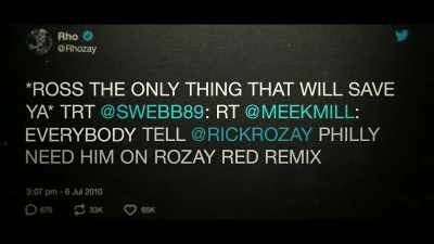 If you think Ross
should get on that, RT - Free Meek