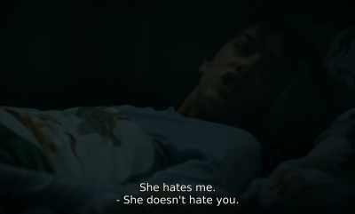If she threatens me,
I'll stab her to death. - Family Dinner