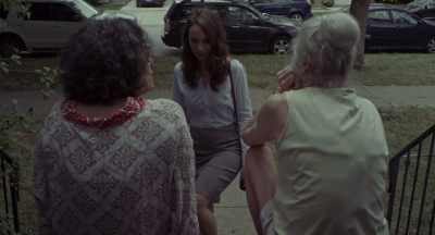 - If she wants to
sit on this stoop, - Our Father
