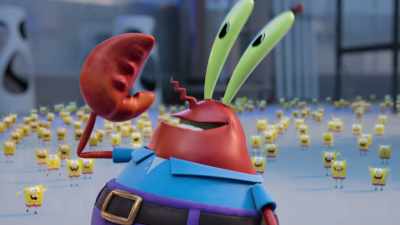 If ya squish 'em together,
the little SpongeBobs reconstitute! - Saving Bikini Bottom: The Sandy Cheeks Movie