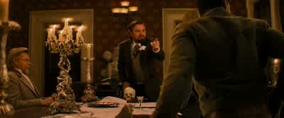 If you lift those palms off that turtle shell tabletop... - Django Unchained