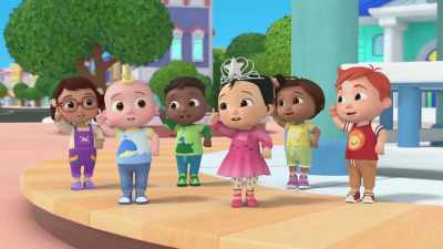 ♪ If you're grateful
And you know it stomp your feet ♪ - CoComelon Lane