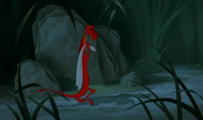 Mushu if you're so worried go stand watchYeah yeah IMITATING MULAN Stand watch Mushuwhile I blow our secret with my stupid girlie habitsPfft Hygiene MEN LAUGHING - Mulan