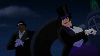 - Iggy, break this jerk in half.
- Yes, ma'am. - Batman: Caped Crusader