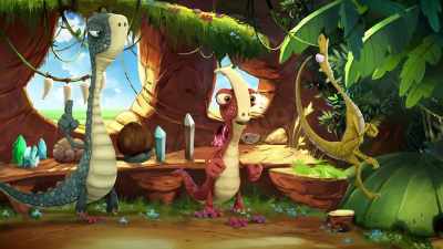 -IGGY: Yeah!
-First, - Gigantosaurus