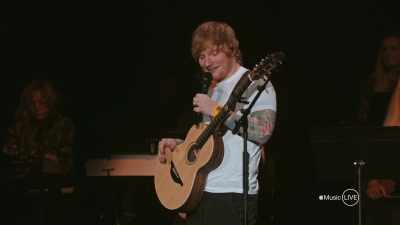 Ik was erg nerveus
voordat ik het podium op ging. - Apple Music Live: Ed Sheeran