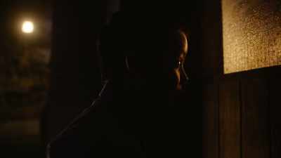I'll come in, walking backwards
and sit backwards. - His Dark Materials