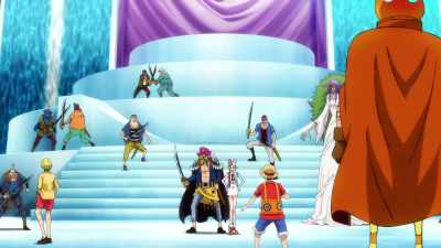 I'll cut your face up
if you say such a stupid thing, kid. - One Piece Film Red