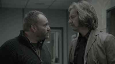 I'll find out whose blood it is
and catch you. - The Bridge