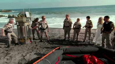 I'll get it past
the breakwater - Reno 911! The Hunt for QAnon