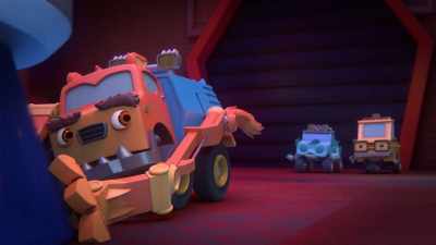 I'll hold back this oversized washcloth. - Mighty Monsterwheelies
