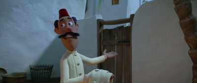 I'll just go over and return
El Faza's kaftan. - Up and Away