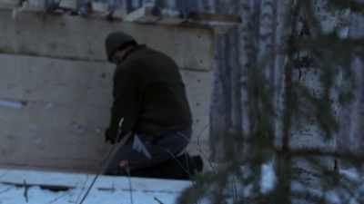 I'll probably cut out
the doorway just big enough - Life Below Zero: Next Generation