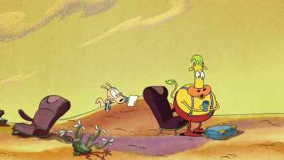 I'll say. I'm not getting
any cell phone reception out here. - Rocko's Modern Life: Static Cling