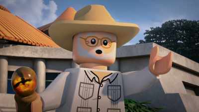 I'll stay here
and monitor everything - LEGO Jurassic Park: The Unofficial Retelling