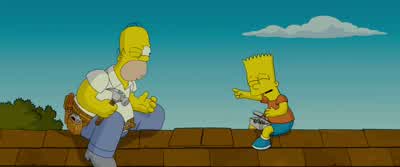 I'll teach you to laugh at something that's funny - The Simpsons Movie