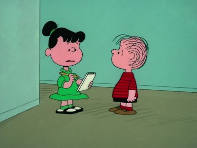 I'm a reporter from our school paper Linus - You're Not Elected, Charlie Brown