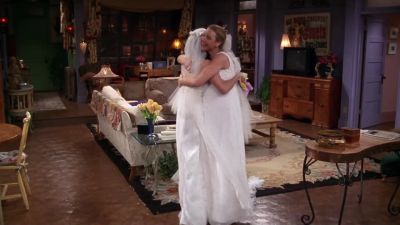 -I'm changing out of this.
-Me, too. - Friends