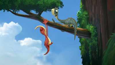 -I'm coming, Rocky!
-Whoa! Better not! - Gigantosaurus
