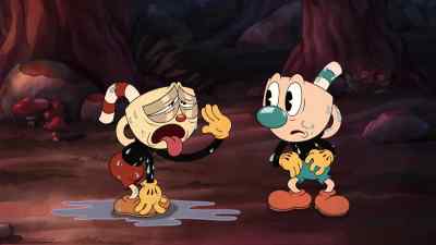 I'm cooking in here.
I gotta take this thing off. - The Cuphead Show!