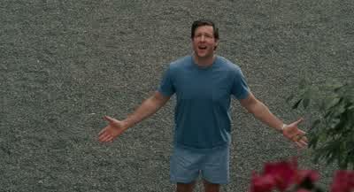 I mean look at me I'm down here sweating like a pig and look at youI mean you're the only woman on the face of the earthwho breaks up with her boyfriend and doesn't even shed a tearI mean that's gotta mean something rightWhy does it bug you so much that I - The Holiday