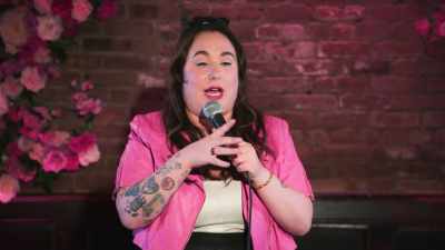 I'm eating
an eight-egg crunchy omelet, like… - Liza Treyger: Night Owl
