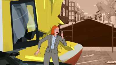 I'm from Sebben & Sebben,
and I'm here to save you. - Birdgirl
