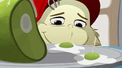 I'm getting hints of egg,
and yes, definitely green. - Green Eggs and Ham