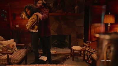 I'm going to ask you
something. Be honest with me. - Adult Swim Yule Log