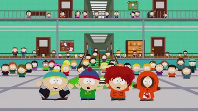 ♪ I'm going down to South Park,
gonna have myself a time ♪ - South Park