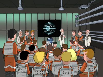 I'm going in. Cover me, Porkins! - Family Guy