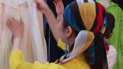 ...I'm gonna do the draping over here
and do the drawstring. - Next in Fashion