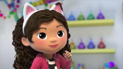 I'm gonna make some silly glasses
with this sparkly paper. - Gabby's Dollhouse