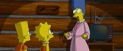I'm happy here Screw SpringfieldI can't believe you'd say something so selfishMarge those people chased us with pitchforks and torchesTorches At 4 in the afternoonIt was 7 at night It was during Access HollywoodWhich is on at 4 and 7 - The Simpsons Movie