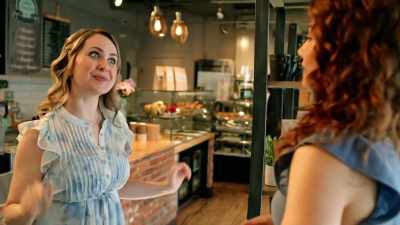 I'm here. And you did it.
You opened your dream
coffee house. - Two Chefs and a Wedding Cake