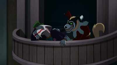 - I'm hurt.
- Aw, don't pout, pudding. - Batman vs Teenage Mutant Ninja Turtles