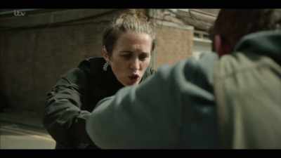 I'm just gonna bring your arms
back down. Don't shake, Andy. - Trigger Point