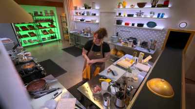 I'm just gonna throw that in
and crumble it, - Secret Chef