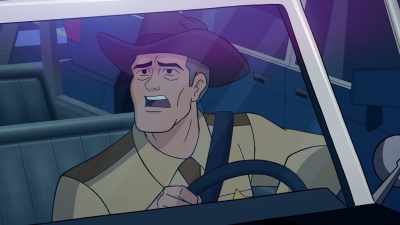 I'm just trying to have a cool
sheriff moment here, and... - Happy Halloween, Scooby-Doo!