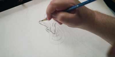I'm making his eyebrow a
little more angular here, - Sketchbook