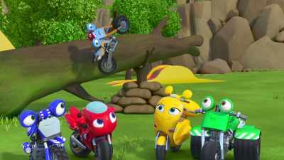 - I'm not acting. This branch
is scrunching my spokes! - Ricky Zoom