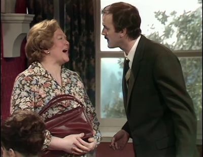 I'm not going to talk to her Basil I'm going to look at her - Fawlty Towers