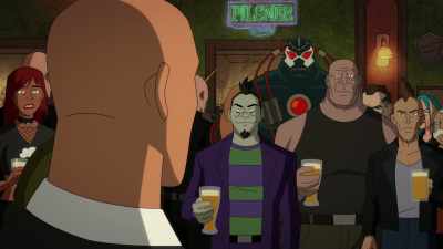 I'm not here to kill you.
I'm here to congratulate you. - Kite Man: Hell Yeah!