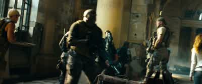 I'm not letting you go out there without my urban combat prototypesWe got to go Que Come onThey're great inventions for kicking assWhat are theseThose are boom sticks Armed in 30 secondsGrapple gloves for climbing - Transformers: Dark of the Moon
