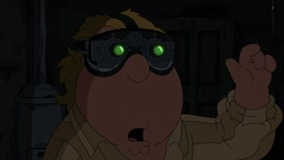 I'm not loving this night vision setting. - Family Guy