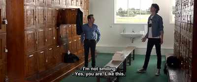 - I'm not smiling.
- Yes, you are. Like this. - Up for Love