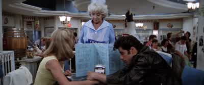 Danny Oh I'm not very hungryJust give me a double polar burger with everythingand a cherry soda with chocolate ice cream - Grease