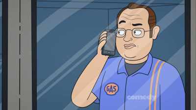 I'm on the phone,
in the fridge! - Corner Gas Animated