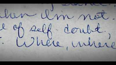 I'm so sad
and full of self-doubt, - I'll Be Gone in the Dark
