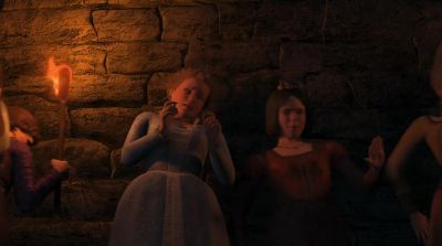 I'm sorry but this isn't working for meEverything's always about you It's not like your atitude is helpingMaybe itjust bothers you I was voted fairest in the landYou mean in that rigged electionGive me a break Rapunzel Rapunzellet down thy golden - Shrek the Third